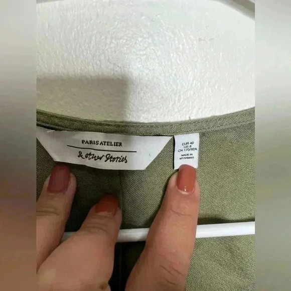 Paris Atelier & Other Stories Linen Wrap Dress US 8 - Picture 2 of 7